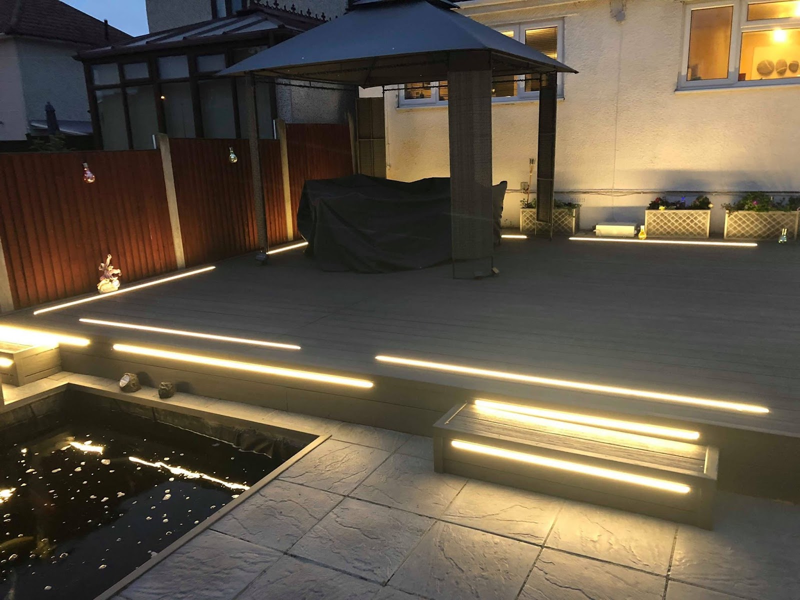 Garden & deck build completed by Da Silva Building Construction, South Oxhey