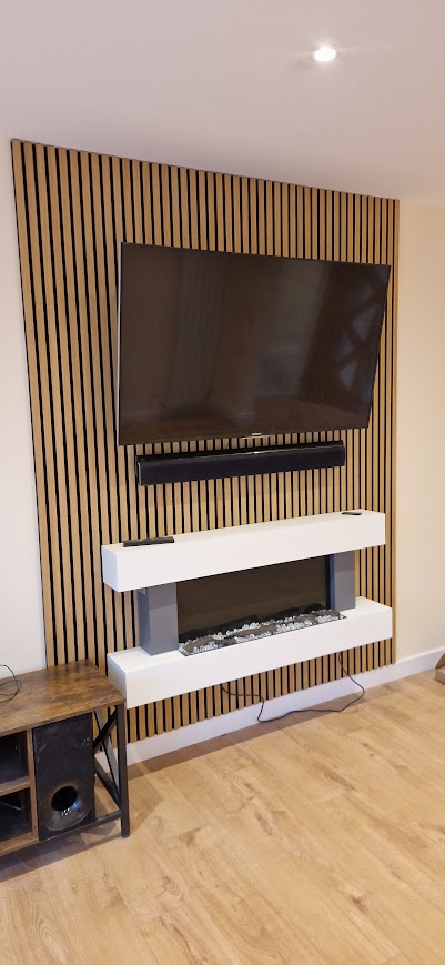 Media wall & joinery completed by Da Silva Building Construction, Fitted living room